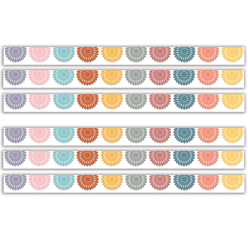 Teacher Created Resources Die-Cut Border Trim, 2.75" x 2.92', Happy Cactus Crew Fiesta, 12/Pack, 6 Packs/Bundle (TCR6957-6) image 1