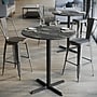 Flash Furniture TopGuard 36" Round Wood Dining Table with X-Base, Black Faux Marble/Black Base (STRD36BMAT3030B)~#|#~C5E227A0-7559-4544-A8AF50BBB29D75AE_sc7