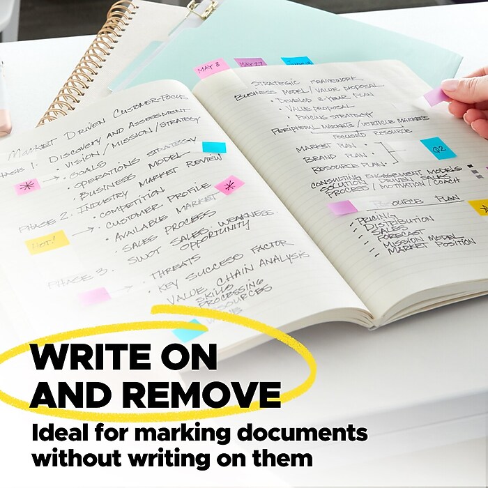 Aazon.co : Post-it Arrow Flags, Assorted Bright Colors, .47 In Wide, 100/On-the-Go Dispenser