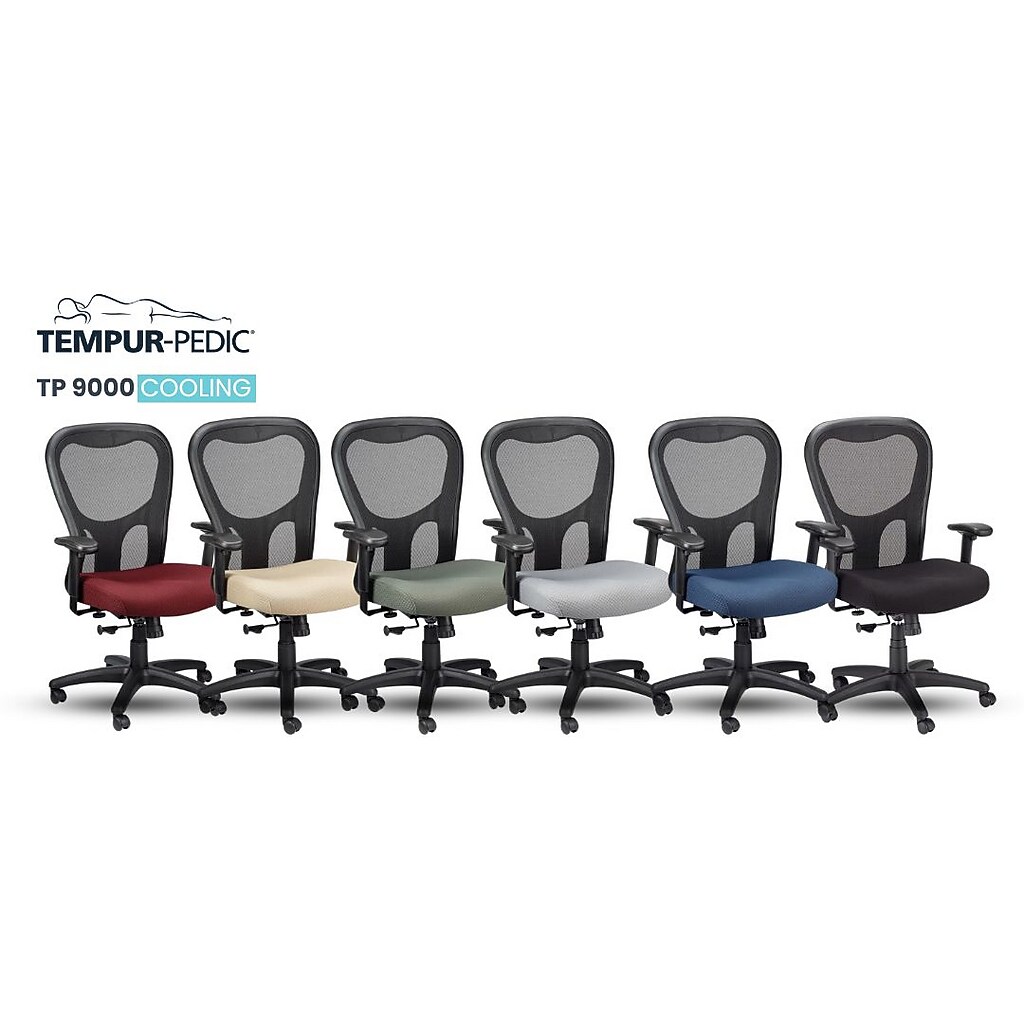 Row of identical chairs in different colors