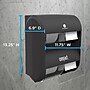 Compact® 4-Roll Quad Coreless Toilet Paper Dispenser by GP PRO, Black, 11.750” W x 6.900” D x 13.250” H (56744B)~#|#~C5E6B885-BA08-47D4-B75E1A371035F744_sc7