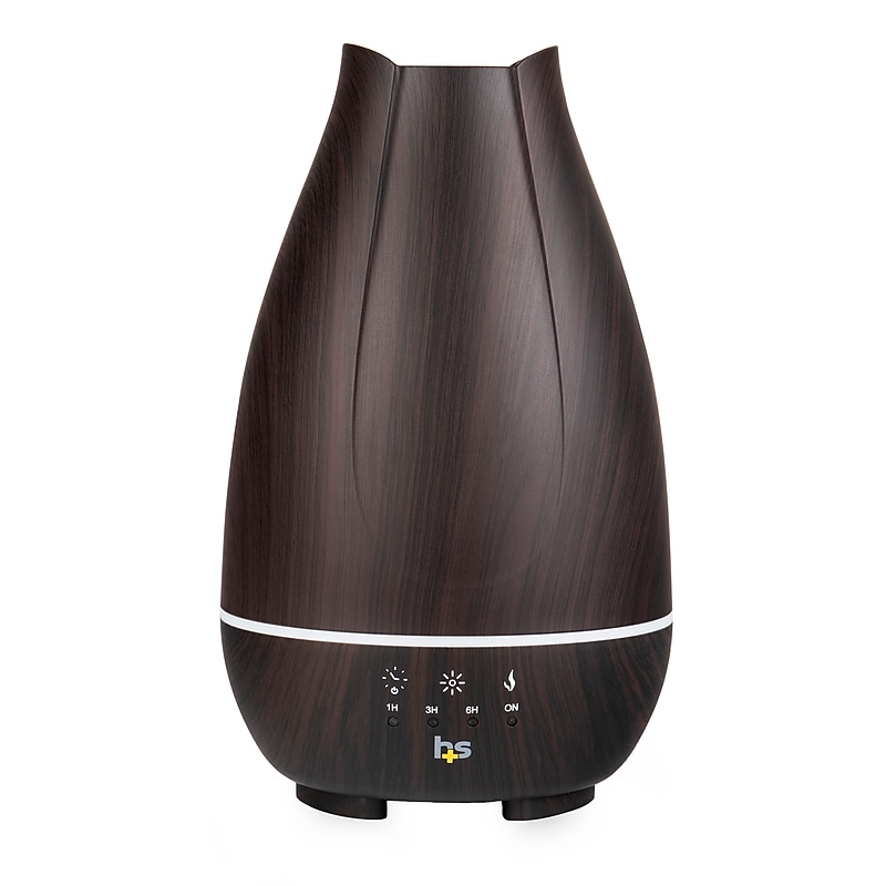 HealthSmart Evaporative Cool Mist Tabletop Humidifier, 500mL, Brown (40-500-037) image 1