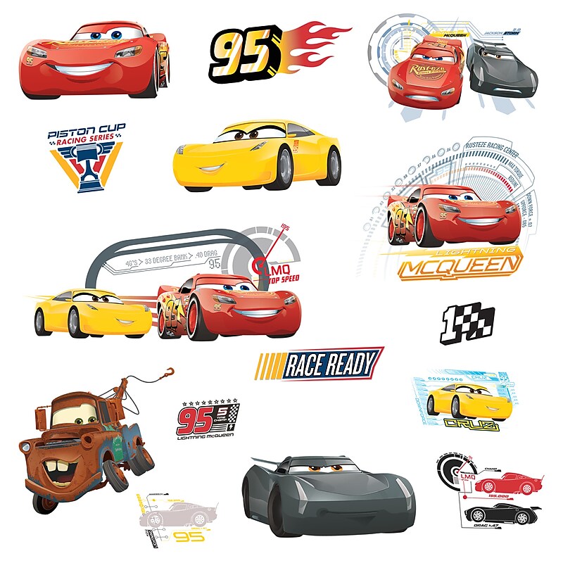 York Wallcoverings Cars 3 Contemporary Decals, Music, Movies & TV (RMK3353SCS) image 1