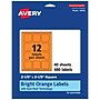 Avery Square Multipurpose Labels, 2-1/8" x 2-1/8", Bright Orange, 480/Pack (94105)~#|#~C5EA41D2-55F5-4232-9DA63C66E7F33270_sc7