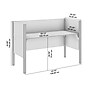 Bush Business Furniture Pro-Biz 42.8"H x 62.52"W 2 Person Back to Back Cubicle Panel Workstation, White (100870CG-17)~#|#~C5F4004C-178E-4F48-BF85DCB552C92150_sc7
