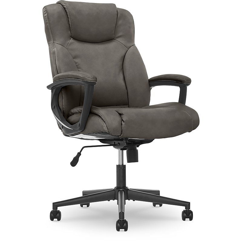 Serta Hannah II Bonded Leather Executive Chair, Gray (43672A) image 1
