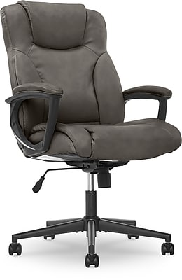 Serta Hannah II Bonded Leather Executive Chair, Gray (43672A) Simolary simolary.com