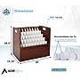 AdirOffice 50-Slot Mobile Roll File, 28.5"H x 30"W x 15.75"D, Mahogany, 2/Pack (626-MA-2PK)~#|#~C5FA3204-F12C-48A9-B48E7499B7C19012_sc7