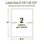 Avery Dissolvable Rectangle Multipurpose Labels, 5.5" x 8.5", Off-white, 50/Pack (94229)~#|#~C5FBD838-F1B8-4583-A8FD4814C3E88A93_sc7