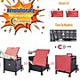 Dbest Stair Climber Quik Cart Swing Lid Four Swivel Wheeled Rolling Crate Teacher Utility, Red (01-953)~#|#~C5FCBCB0-FFFC-40C5-B3818F02A8CDF58D_sc7
