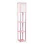 Creekwood Home Classix 62.5" 3-Tier Storage and Display LED Floor Lamp with White Linen Shade, Light Pink (CWF-3007-LP)~#|#~C6069EBF-D15C-481B-80EF41F47A25E2FA_sc7