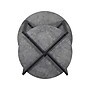 Household Essentials Graystone 21"Dia. Laminate Round End Table, Rustic Slate Concrete/Black (8092-1)~#|#~C61938AF-7C2C-4922-8211C20D5826CF36_sc7