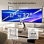 Mount-It! Dual Monitor Gas Spring Desk Mount with Crossbar For Screens Up to 32", Holds 19.8 lbs Per Arm, Black (MI-12002)~#|#~C61CB23C-22B8-42FD-A91737976567BD69_sc7