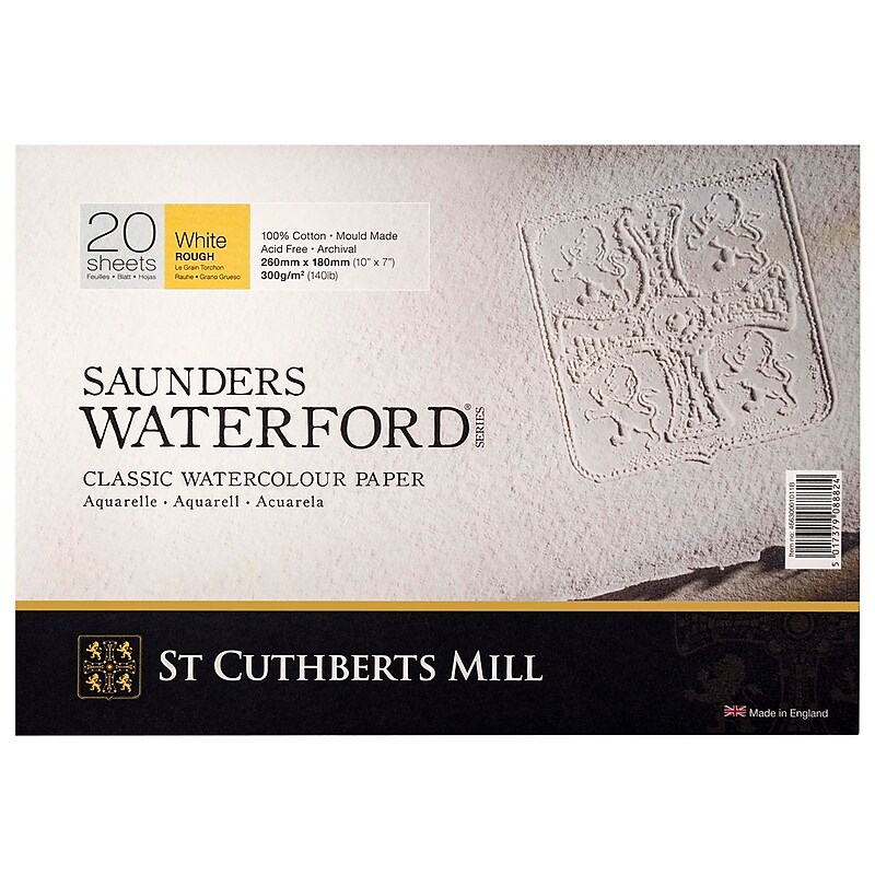 St Cuthberts Mill Saunders Waterford 7" x 10" Watercolor Sketch Pad, 20 Sheets/Pad (STCT46630001011B) image 1