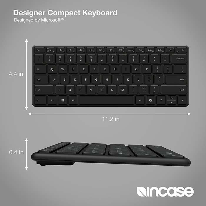 Incase Designer Compact Designed by Microsoft Wireless Keyboard