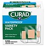 Curad Variety Pack Waterproof Adhesive Bandages, Assorted Sizes, Clear, 120 Bandages/Box, 24/Carton (CURVPACK8)~#|#~c62d7582-cd4a-4541-841c33533a7f325a_sc7