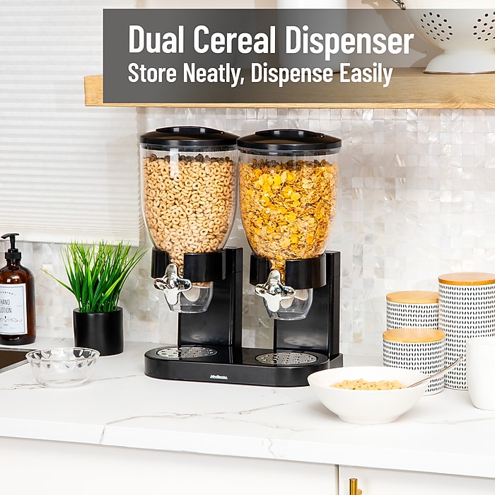 Mind Reader Food Storage Dispenser, Black (CEREALD2-BLK) | Staples