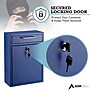 AdirOffice Steel Large Wall Mounted Drop Box Interoffice Mailbox, Key Lock, Blue (631-04-BLU-PKG)~#|#~C6362B70-23F5-42B2-AA0F0266157C14E7_sc7