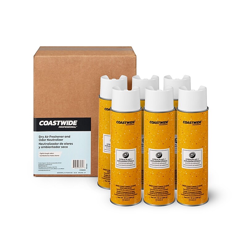 Coastwide Professional™ Air Freshener Aerosol, Citrus Blast, 10 Oz., 6/Carton (CW58505-A) image 1