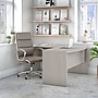 Bush Business Furniture Echo 60"W L Shaped Bow Front Desk, Gray Sand (ECH025GS)~#|#~C636A451-0FB4-4BE9-BB534D0CCD6E5A82_sc7