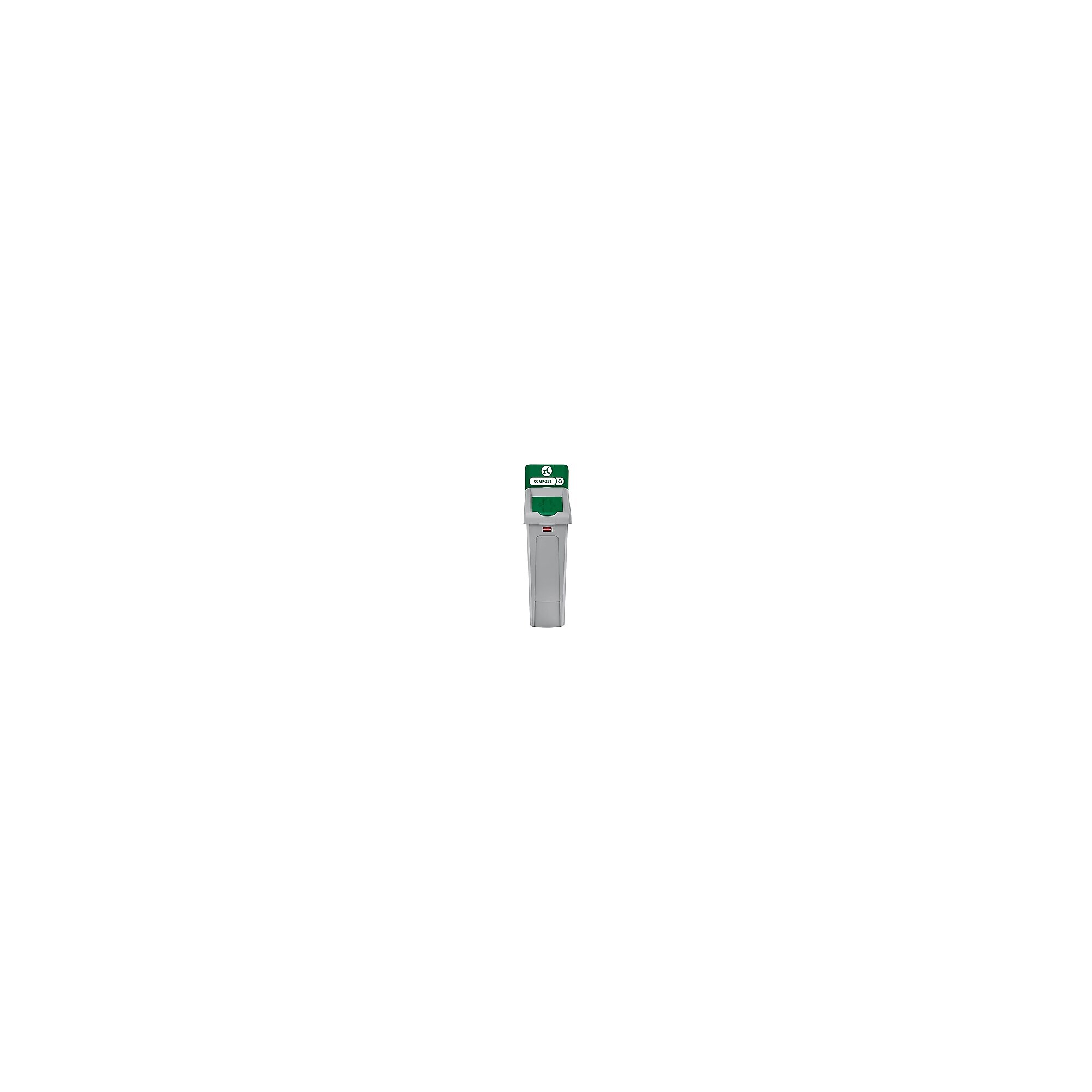 Rubbermaid Slim Jim Single-Stream Recycling Station, 23 Gallon, Gray/Green (2185051) Simolary simolary.com