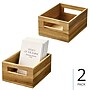 iDESIGN Small Stackable Wood Storage Bin, Clear, 2/Pack (28213M2)~#|#~C640115A-377C-4550-9556FA46D18DA71C_sc7