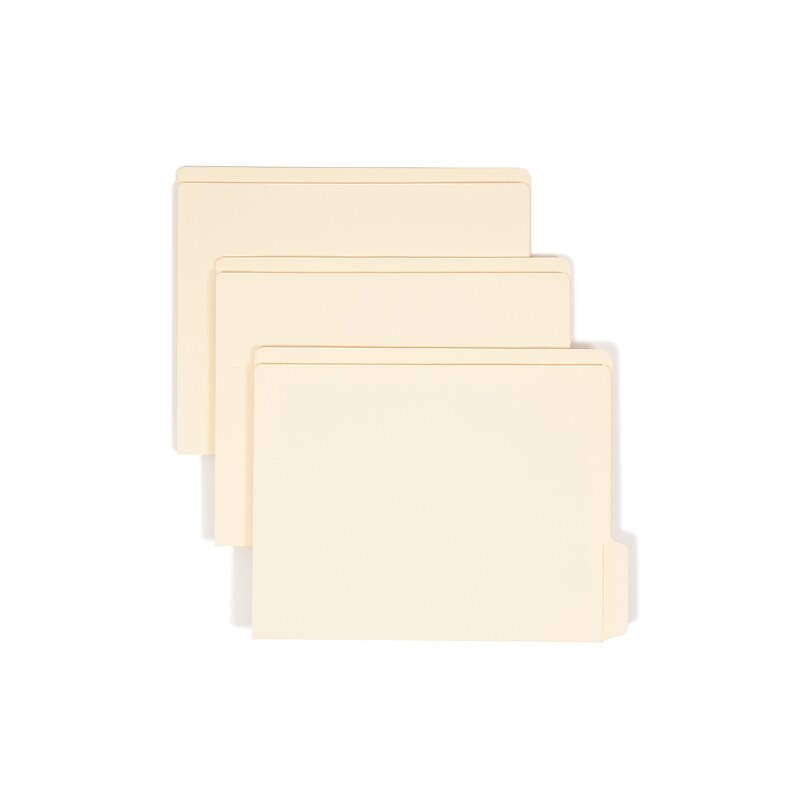 Smead SHELF-MASTER End Tab File Folder, Straight Cut, Letter Size, Manila, 100/Box (24137) image 1