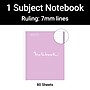 Miquelrius 1-Subject Notebook, 8.5" x 11", College-Ruled, 80 Sheets, Lavender, 5/Carton (48281CS)~#|#~C64404AA-854D-4A14-A2FA594BFC84DC78_sc7