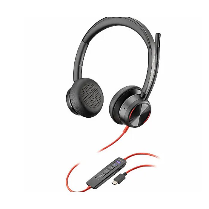 Poly Blackwire Noise Cancelling Headset, USB-C, MS Certified