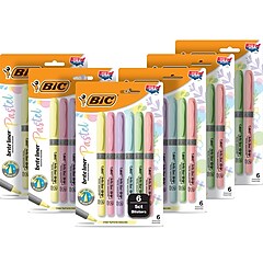 カラーローダーぴたスリジャスト ピンク5p透ける黄緑5p cks49zp BIC Brite Liner Grip Highlighters, Chisel Tip, Assorted