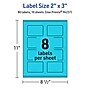Avery Laser/Inkjet Multipurpose Rectangle Labels, 2" x 3", Bright Blue, 80/Pack (94237)~#|#~C64DB05E-ECAE-4CB0-9C2CE9FC428DA189_sc7