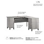 Bush Home Somerset 60"W L Shaped Office Desk with Storage, Platinum Gray (WC81230K)~#|#~C65451D5-CAB2-41AD-939F44BF75A7406B_sc7