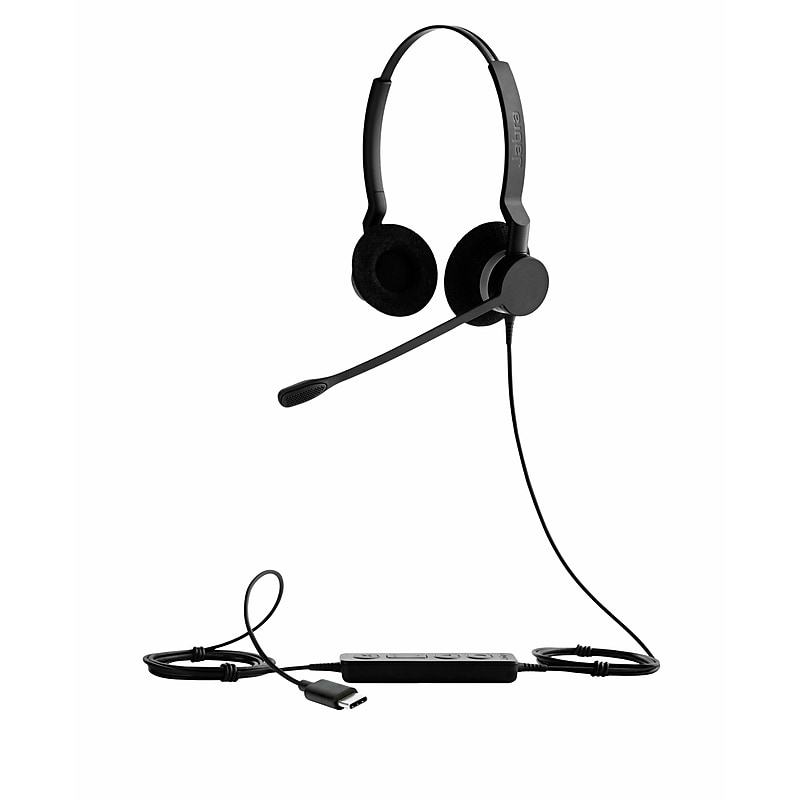 jabra BIZ 2300 Duo USB Noise Canceling Stereo Phone Headset, On Ear, MS Certified (2399-823-109) image 1