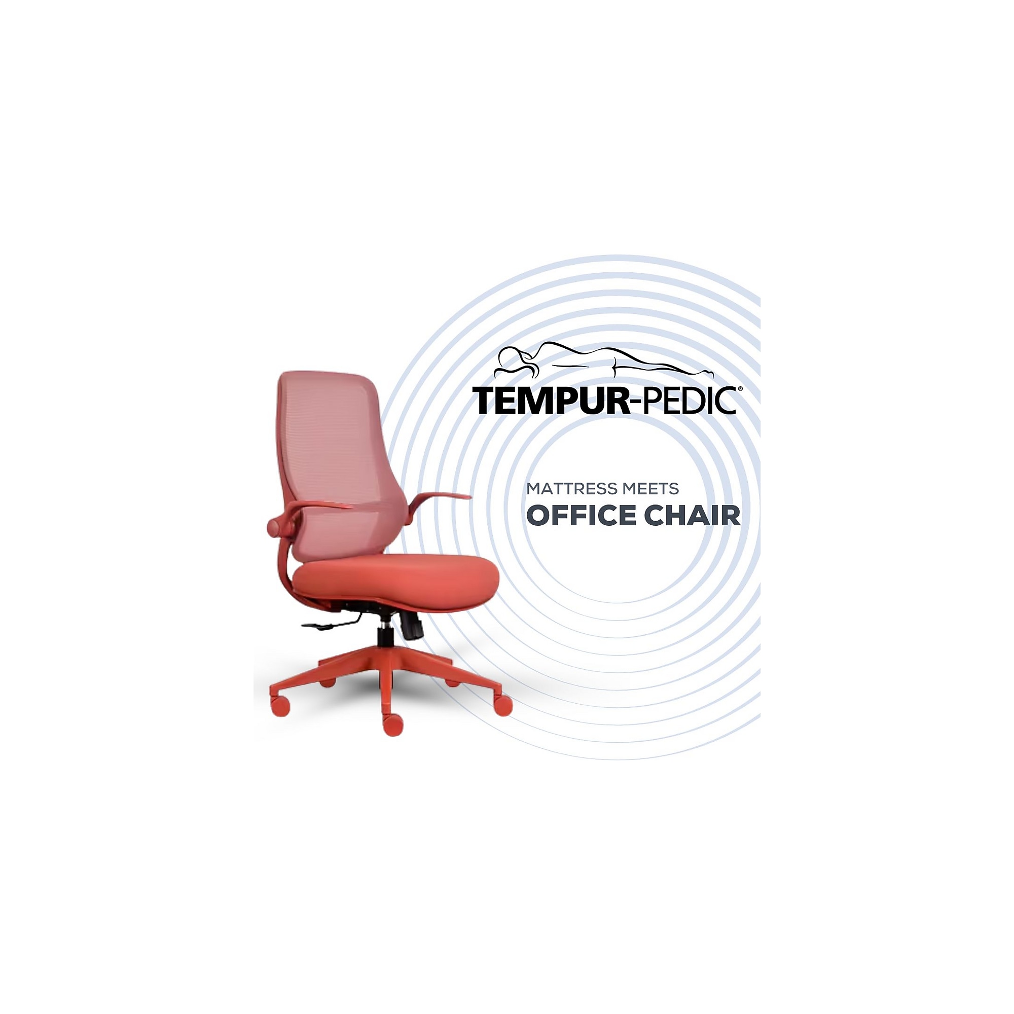 Tempur-Pedic Stratus Ergonomic Mesh/Fabric Swivel Executive Chair, Ruby (TP-STRATUS-RUBY) Sansujyuku sansujyuku.com