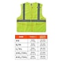Ergodyne GloWear 8215BA High Visibility Sleeveless Safety Vest, ANSI Class R2, Lime, Large (21075)~#|#~C663B813-B261-44CA-923896FD086F965E_sc7