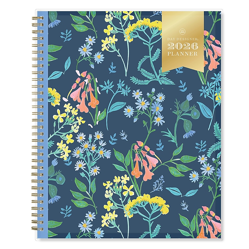 2026 Blue Sky Day Designer Meadow 8.5" x 11"  Weekly & Monthly Planner, Plastic Cover, Multicolored (147222-26) image 1