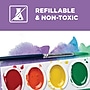 Prang Semi-Moist Washable Watercolor Paint with Brush, Assorted Colors, 8 Colors/Set (X00800)~#|#~C66600D1-343D-4B70-8F5CEBA134F093C4_sc7