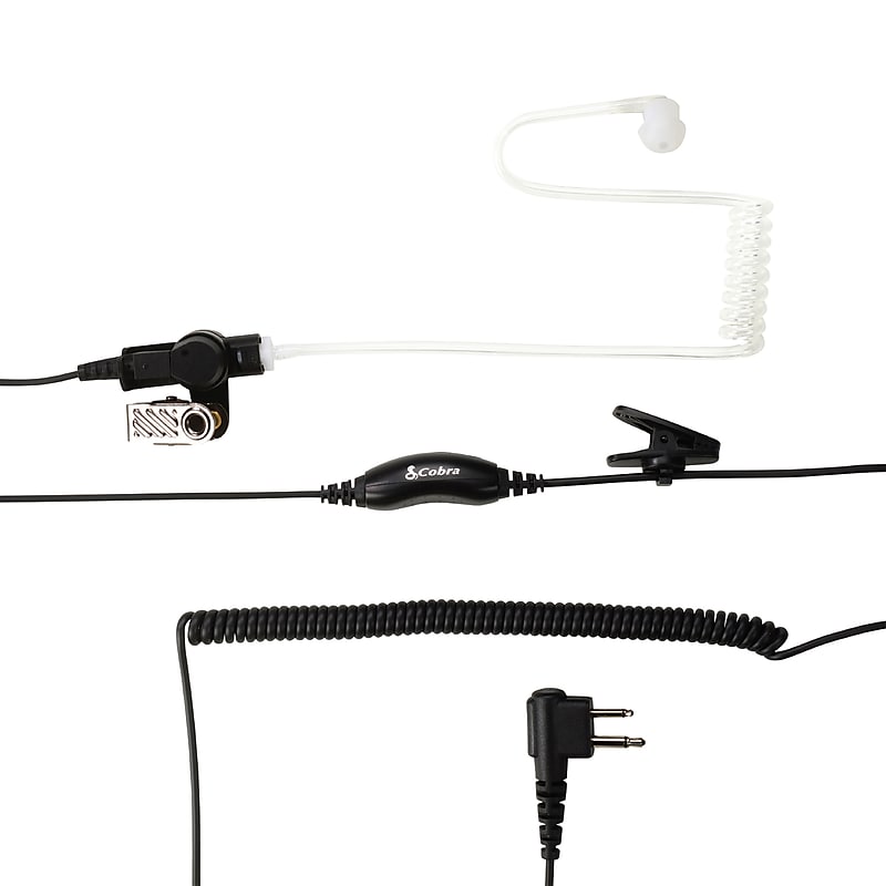 Cobra Surveillance Earpiece for Cobra Performa 400/450 2-Way Handheld Business Radios, Black (0010097-1) image 1