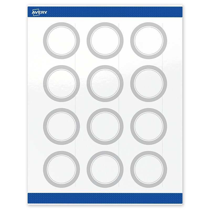 Avery Laser/Inkjet Circle Multipurpose Labels, 2" Dia., White, 60/Pack (S00-F39) image 1