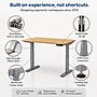 Uncaged Ergonomics Rise Up 60"W Electric Adjustable Bamboo Standing Desk, Natural/Gray (RUGB)~#|#~C66DFF1A-4F09-41ED-A4CBABE1424EBE89_sc7