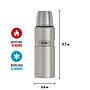 Thermos King Stainless Steel Vacuum Insulated Beverage Bottle, 16 oz., Matte Stainless (EASK2000MSTRI4)~#|#~C675D950-6D0A-4393-84AE57618ECAF1C5_sc7