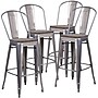 Flash Furniture Lincoln Contemporary Metal Vertical Back Barstool, Clear Coat, 4-Pieces/Pack (4XUDGTP001B30W)~#|#~C67857B8-9FBD-4F07-B2BD3E1664D3482B_sc7