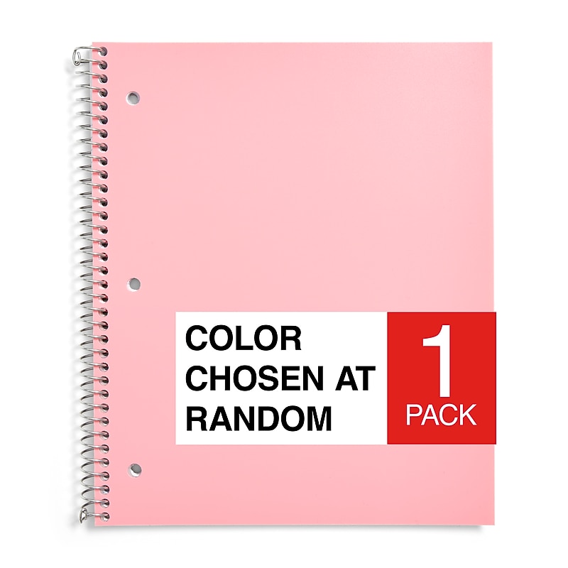 Pep Rally 1-Subject Notebook, 8" x 10.5", College Ruled, 70 Sheets, Color chosen at random (58554M) image 1