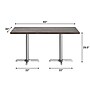 Flash Furniture Bennett Wooden Commercial Indoor Table, 60" x 30", Dark Brown Top/Silver Base (GSF3060DBT2222S)~#|#~C68313AA-966D-4848-86003A833A7ADB1E_sc7