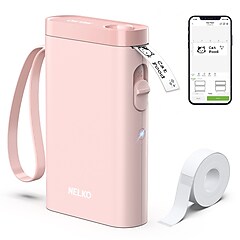 Nelko P21 Portable Bluetooth Thermal Label Printer, Pink (P21PK