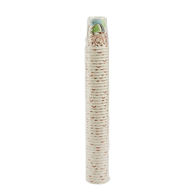 Dixie PerfecTouch Insulated Paper Hot Cups, 8 oz., Coffee Haze, 50/Pack (5338CD) image 1