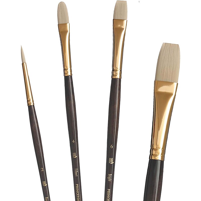 Princeton Dakota Oil and Acrylic Synthetic Brush Set, 4/Pack (PBXP6300SET500) image 1