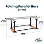 Viva Comfort 7 ft. Foldable Physical Therapy Parallel Bars with Adjustable Height, 350 lbs. Capacity, Black (ADI905-01-MK)~#|#~C694241C-2648-490F-A5C5B6BABA25A82B_sc7