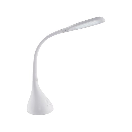 OttLite Creative Curves LED Desk Lamp, 23.75", White (A30009FFP) Staples