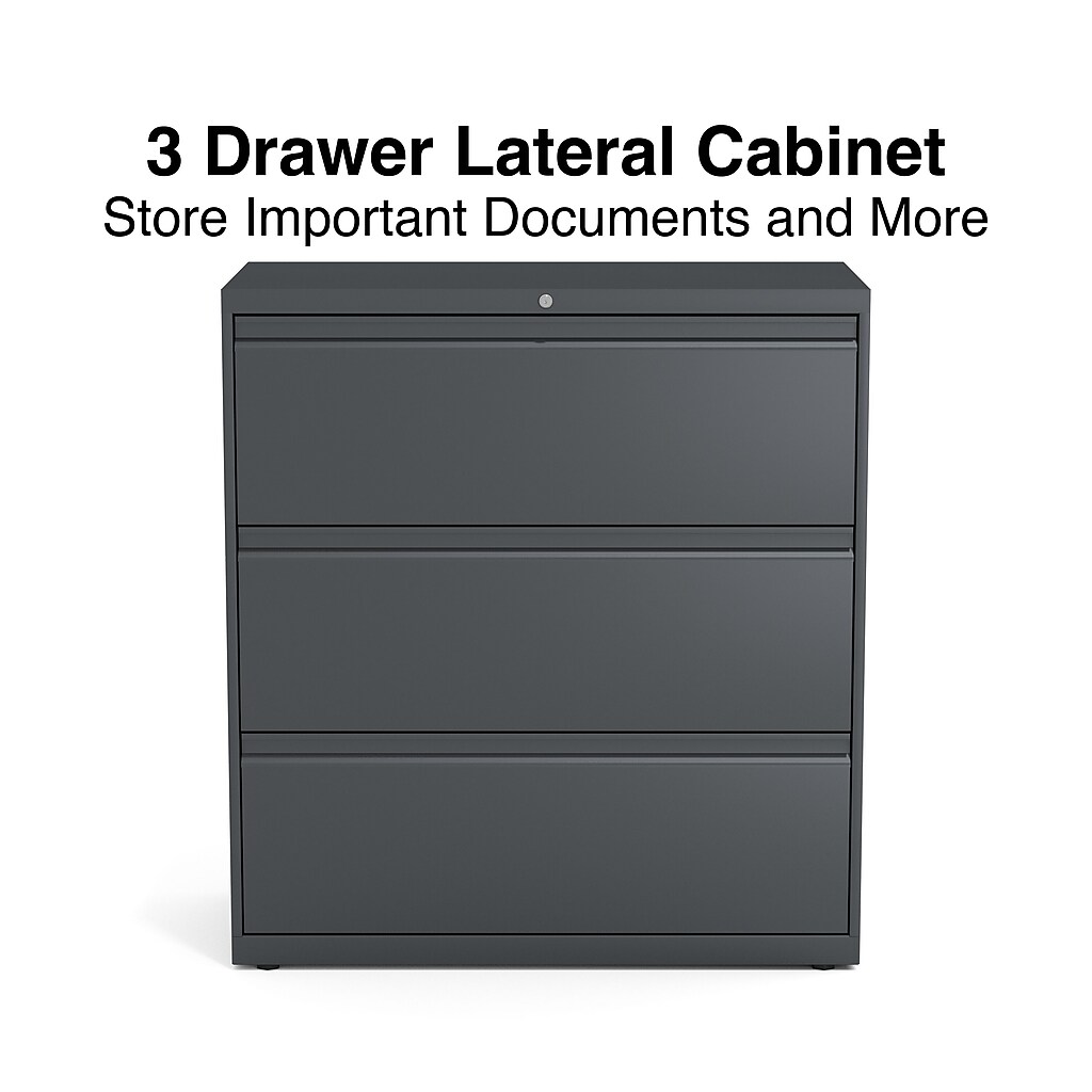 3 Drawer Lateral Cabinet with stacked drawers